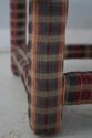 69619: Pair Custom Upholstered Plaid Print Upholst