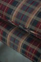 69619: Pair Custom Upholstered Plaid Print Upholst
