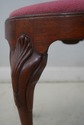 69572: Queen Anne Mahogany Needlepoint Ottoman Or 