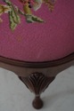69572: Queen Anne Mahogany Needlepoint Ottoman Or 