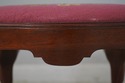 69572: Queen Anne Mahogany Needlepoint Ottoman Or 