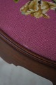 69572: Queen Anne Mahogany Needlepoint Ottoman Or 
