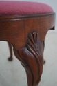 69572: Queen Anne Mahogany Needlepoint Ottoman Or 