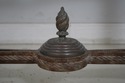 69626: MAITLAND SMITH Travertine Top Bronze Consol