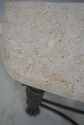 69626: MAITLAND SMITH Travertine Top Bronze Consol