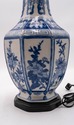 F69654: Chinese Blue & White Porcelain Vase Table 