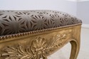 L69668: Vintage French Shell Carved Upholstered Be