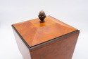 LF69618: DECORATIVE CRAFTS Burl Wood LKidded Box O