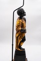 F69646: Tall 2 Light NUBIAN Figural Black & Gold H