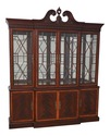 60699EC: CRAFTIQUE Large Mahogany Breakfront China