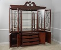 60699EC: CRAFTIQUE Large Mahogany Breakfront China