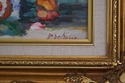 F60705EC/06EC: Pair Gold Framed Floral Oil Paintin