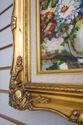 F60705EC/06EC: Pair Gold Framed Floral Oil Paintin