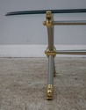 60776EC: Quality Steel & Brass Regency Glass Top C