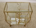 L56269EC: Gold Gilt Metal Tassel Tiered End Table