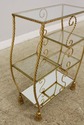 L56269EC: Gold Gilt Metal Tassel Tiered End Table