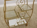 L56269EC: Gold Gilt Metal Tassel Tiered End Table