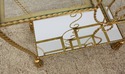 L56269EC: Gold Gilt Metal Tassel Tiered End Table