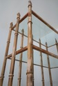 73873: Pair Bamboo Form Metal Etagere Display Shel