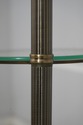 F73816: Vintage Brass & Glass Tall Floor Torchiere