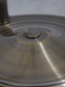 F73816: Vintage Brass & Glass Tall Floor Torchiere