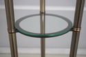 F73816: Vintage Brass & Glass Tall Floor Torchiere