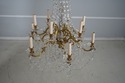 F73566: French Style Crystal & Brass 12 Arm Chande