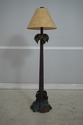 F73978: Pair Palm Tree & Monkey Floor Lamps w. Sha