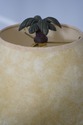 F73978: Pair Palm Tree & Monkey Floor Lamps w. Sha