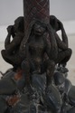 F73978: Pair Palm Tree & Monkey Floor Lamps w. Sha