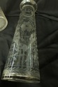 F52168EC: Pair Antique Etched Glass Crystal Vases