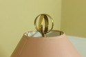 F52166EC: Modern Design Brass Table Lamp w. Pink S