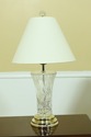 LF52497EC: Pair Cut Crystal Modern Table Lamps w. 