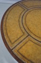 L69025: MAITLAND SMITH Mahogany Leather Top Round 