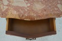 L69030: Pair French 3 Drawer Marble Top Commode Ni