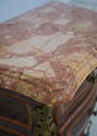 L69030: Pair French 3 Drawer Marble Top Commode Ni