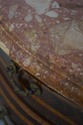 L69030: Pair French 3 Drawer Marble Top Commode Ni