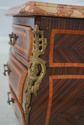 L69030: Pair French 3 Drawer Marble Top Commode Ni