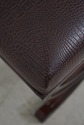 68879: Pair Of Faux Leather Mahogany Stools