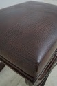 68879: Pair Of Faux Leather Mahogany Stools