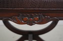 68879: Pair Of Faux Leather Mahogany Stools