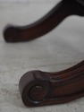 68879: Pair Of Faux Leather Mahogany Stools
