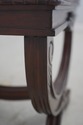 68879: Pair Of Faux Leather Mahogany Stools