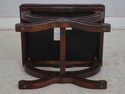 68879: Pair Of Faux Leather Mahogany Stools