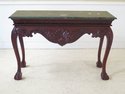 30960EC: Marble Top Ball & Claw Mahogany Console T