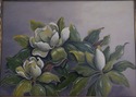 F64972EC: BAKER Artist Signed Magnolia Oil Paintin