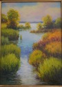 F64973EC: Framed Marsh Signed Oil Painting On Canv