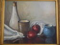 F64979EC: R.MARTIN Artist Signed Still Life Oil Pa