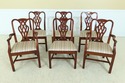 LF49514EC: Set Of 6 BAKER Chippendale Mahogany Din