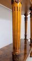 : Italian Marble Top Inlaid Olivewood Console Tabl